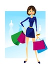 Girl with shopping bags