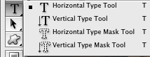 Horizontal Type Tool