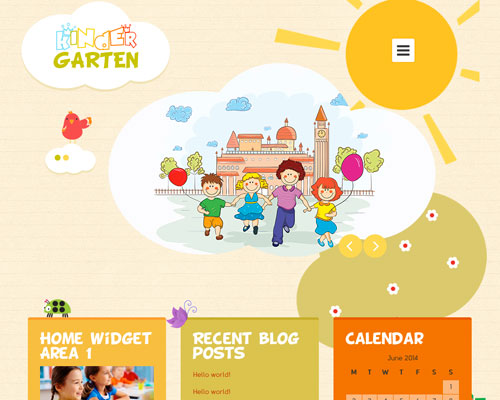 Premium Kindergarten Responsive Business Theme Screenshot