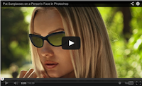 Put sunglasses on a person's face video