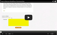 Remove Comments Box Video