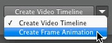 Select create frame animation