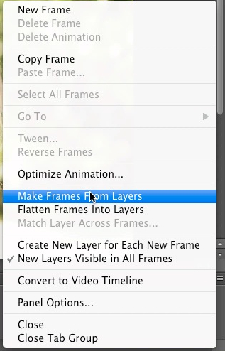 Select make frames from layers