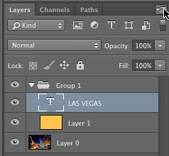 Click layers window arrow