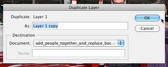 Name the duplicate layer