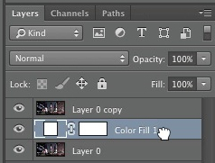Fill layer should be position beneath the duplicate background layer